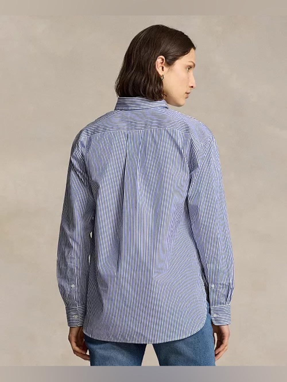 Ralph Lauren striped cotton shirt with a relaxed fit and signature logo. Based - Picture 2 of 16
